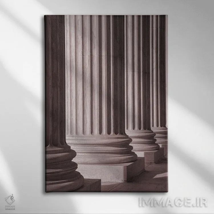 تابلو دکوراتیو ستون ها ۲ اثر دیزاین فابریکن - نمای روبهرو روی دیوار