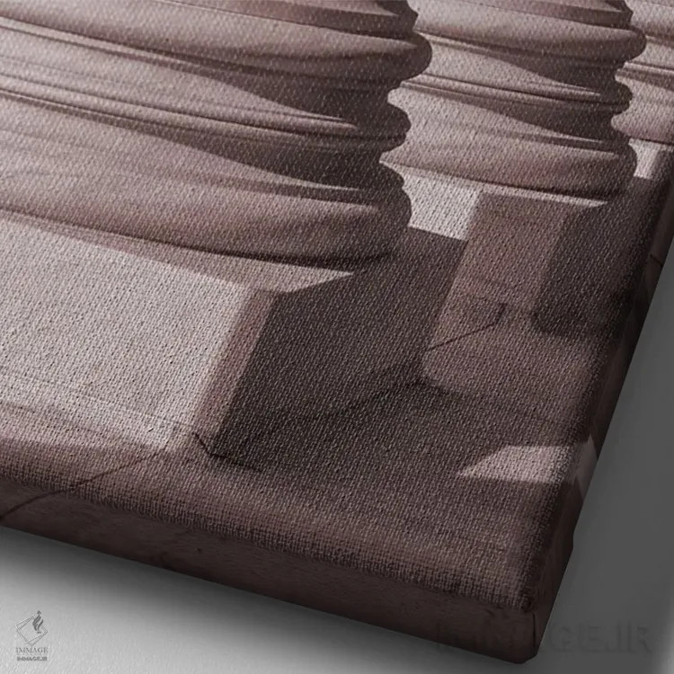 تابلو دکوراتیو ستون ها ۲ اثر دیزاین فابریکن - نمای نزدیک بافت بوم