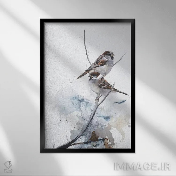 تابلو دکوراتیو کنجکاوی ۱ اثر دیزاین فابریکن - نمای قابدار مشکی