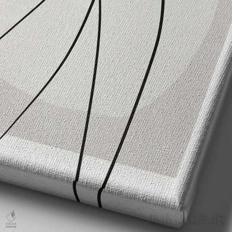 تابلو مینیمال شکل تو ۴ اثر دیزاین فابریکن - نمای نزدیک بافت بوم