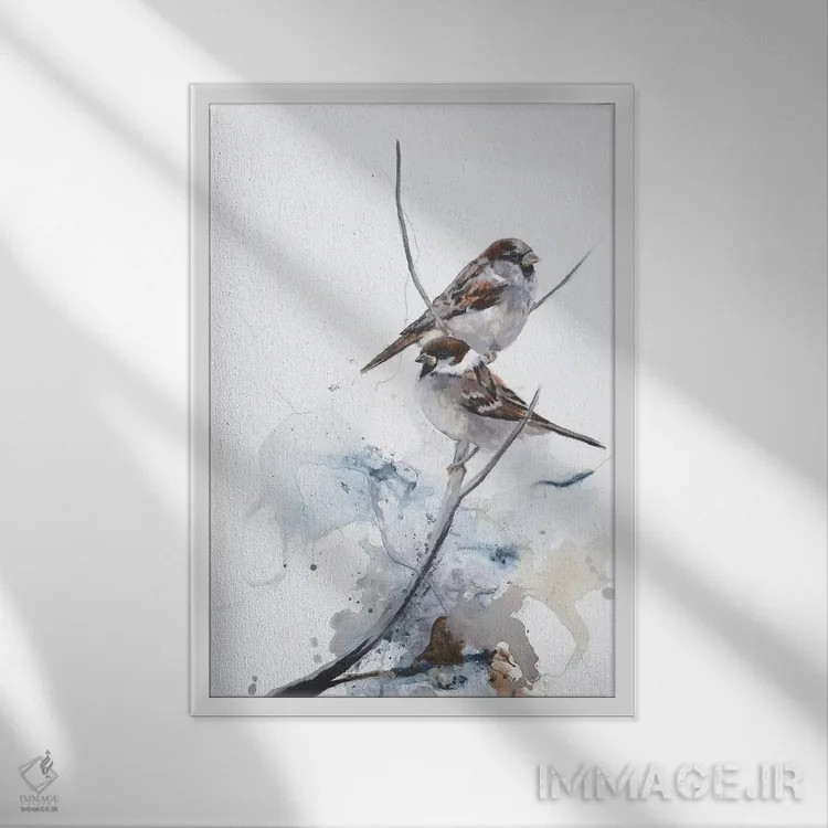 تابلو دکوراتیو کنجکاوی ۱ اثر دیزاین فابریکن - نمای قابدار سفید