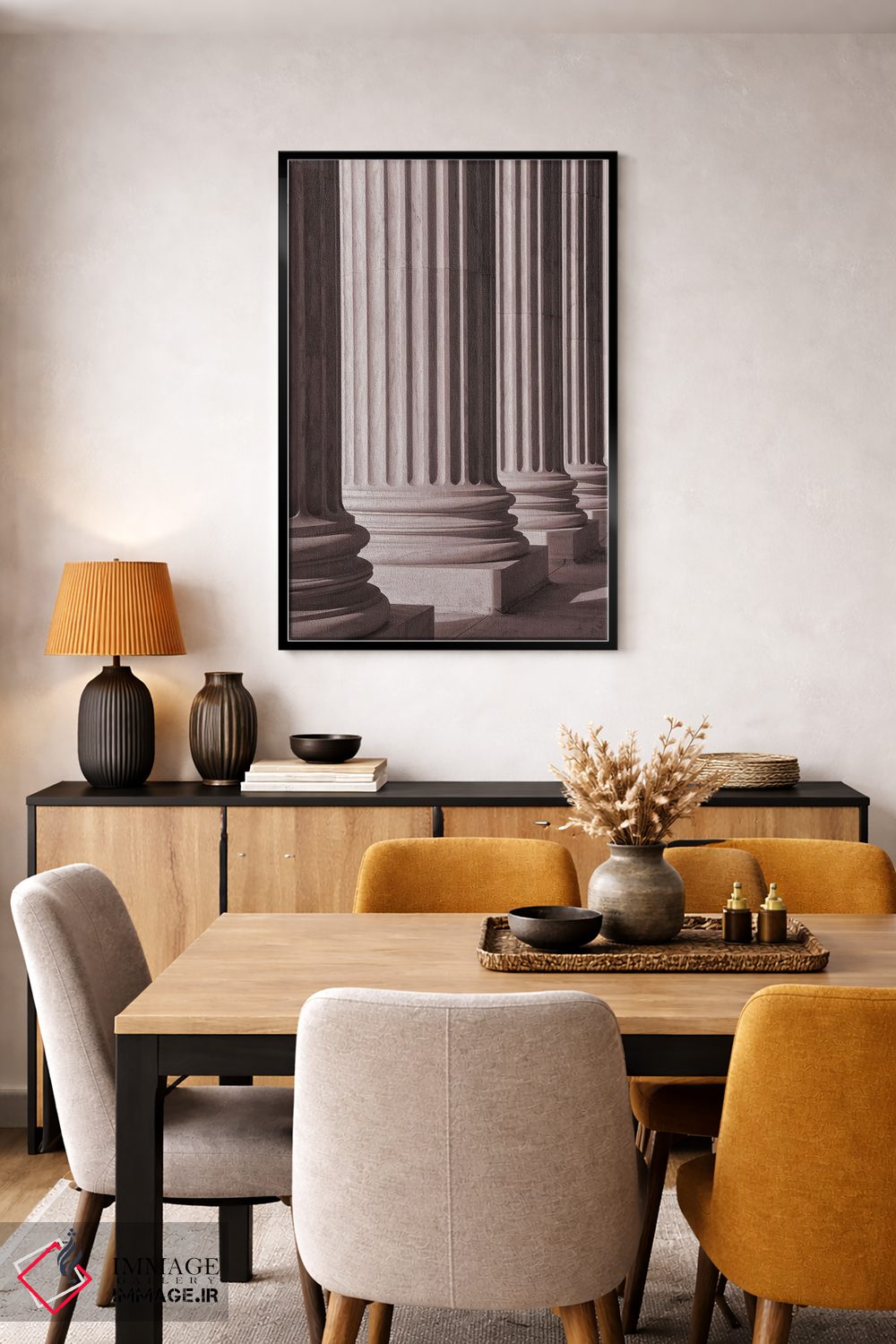 تابلو دکوراتیو ستون ها ۲ اثر دیزاین فابریکن - D5B