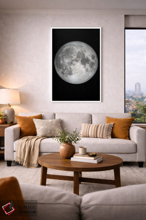 تابلو دکوراتیو ماه اثر دیزاین فابریکن - D4W