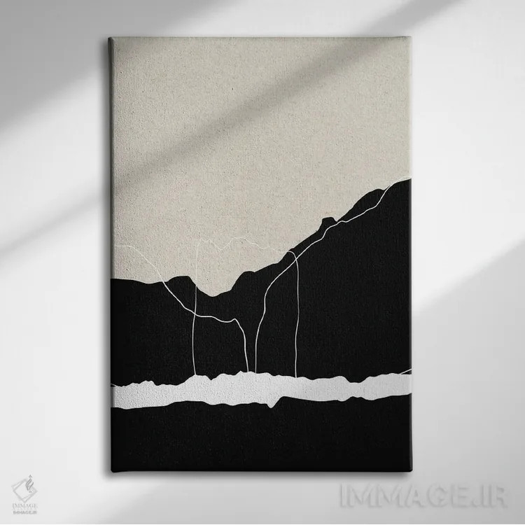 تابلو مینیمال جدا اثر دیزاین فابریکن - نمای روبهرو روی دیوار