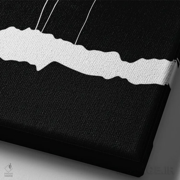 تابلو مینیمال جدا اثر دیزاین فابریکن - نمای نزدیک بافت بوم