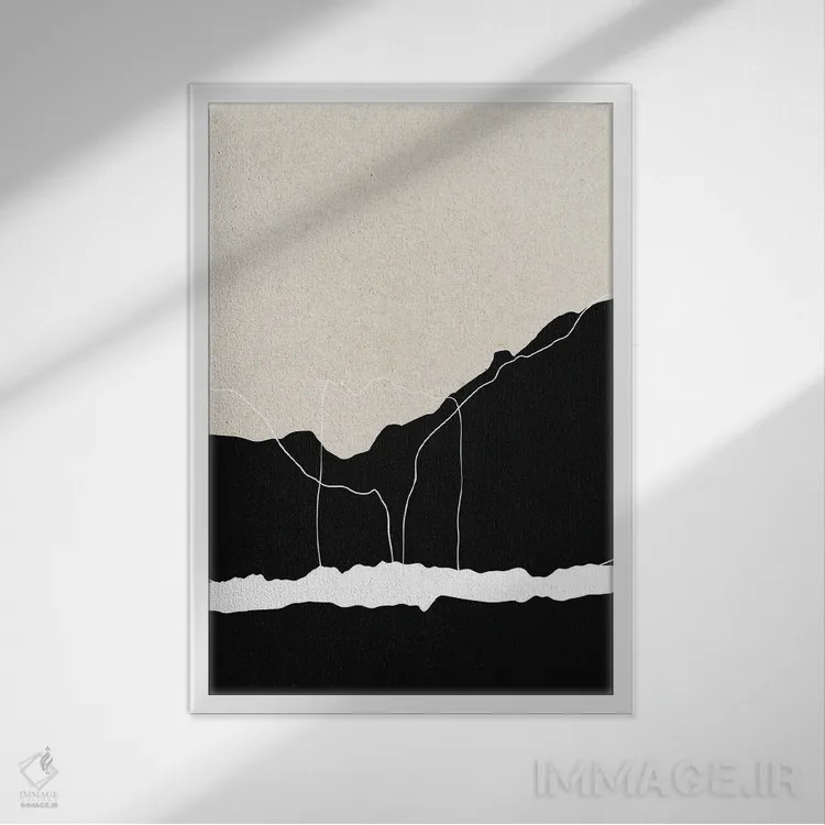 تابلو مینیمال جدا اثر دیزاین فابریکن - نمای قابدار سفید
