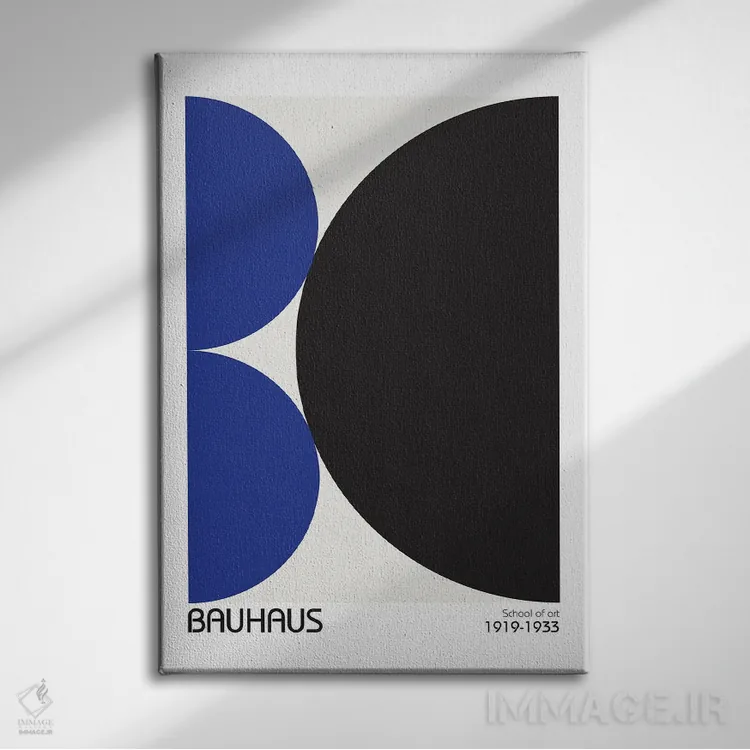تابلو مدرن باوهاوس ۳ اثر دیزاین فابریکن - نمای روبهرو روی دیوار