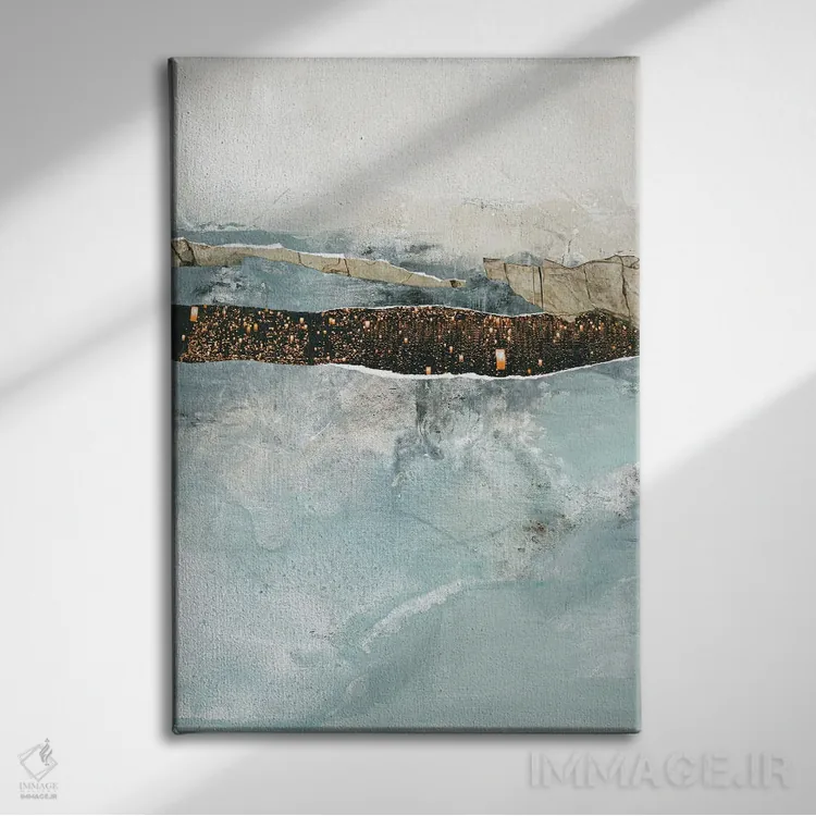 تابلو مینیمال اثر هنری ۲ - نمای روبهرو روی دیوار