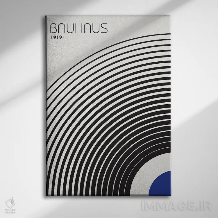 تابلو مدرن باوهاوس ۴ اثر دیزاین فابریکن - نمای روبهرو روی دیوار