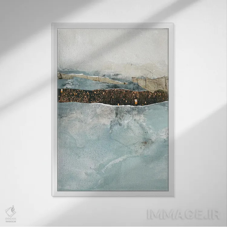 تابلو مینیمال اثر هنری ۲ - نمای قابدار سفید