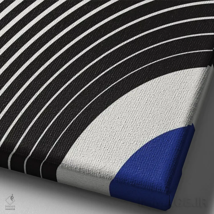 تابلو مدرن باوهاوس ۴ اثر دیزاین فابریکن - نمای نزدیک بافت بوم