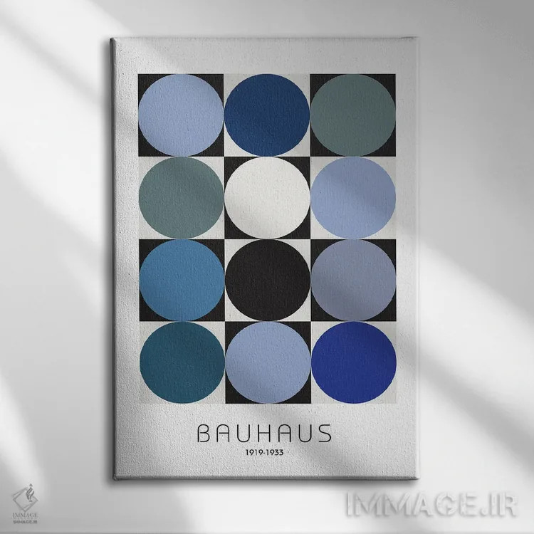 تابلو مدرن باوهاوس ۶ اثر دیزاین فابریکن - نمای روبهرو روی دیوار