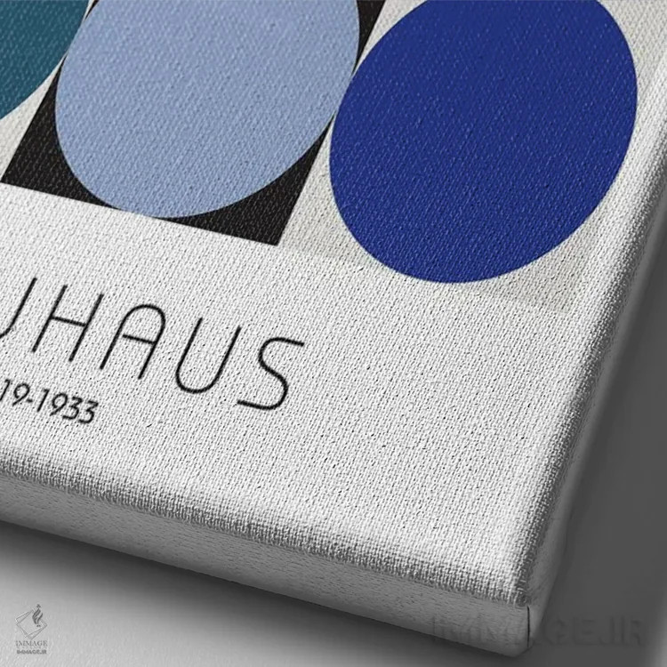 تابلو مدرن باوهاوس ۶ اثر دیزاین فابریکن - نمای نزدیک بافت بوم