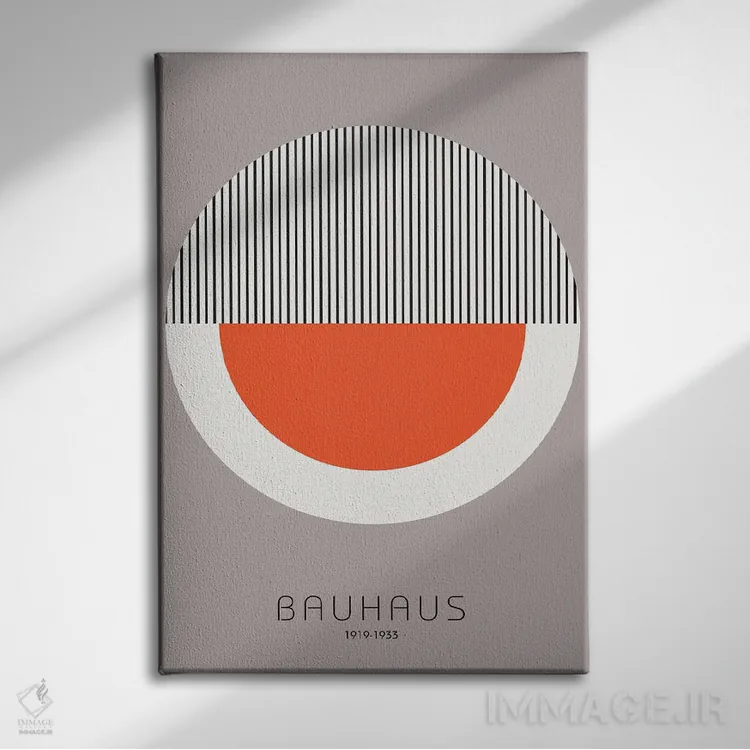 تابلو مدرن باوهاوس ۹ اثر دیزاین فابریکن - نمای روبهرو روی دیوار