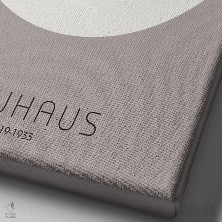 تابلو مدرن باوهاوس ۷ اثر دیزاین فابریکن - نمای نزدیک بافت بوم