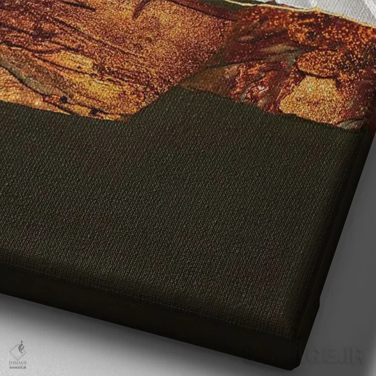 تابلو انتزاعی عنصر خاک اثر دیزاین فابریکن - نمای نزدیک بافت بوم