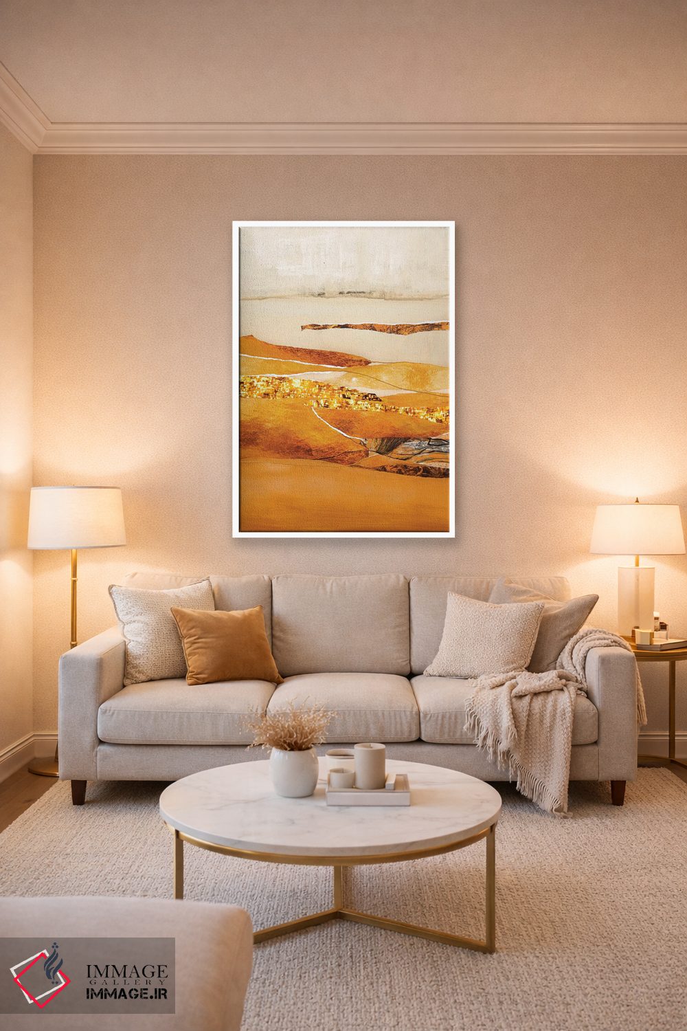 تابلو انتزاعی عنصر آتش اثر دیزاین فابریکن - D3W