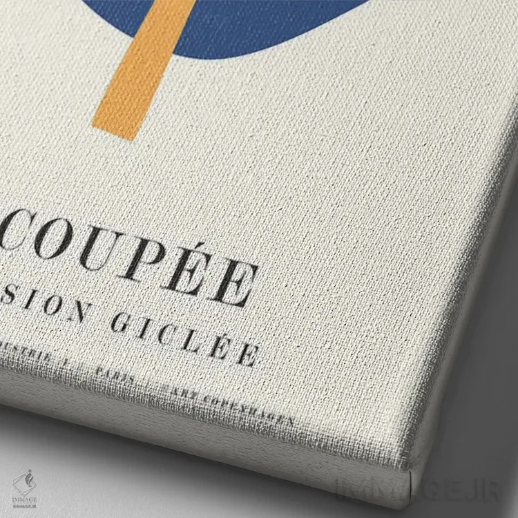 تابلو دکوراتیو گرافیک ۷ اثر دیزاین فابریکن - نمای نزدیک بافت بوم