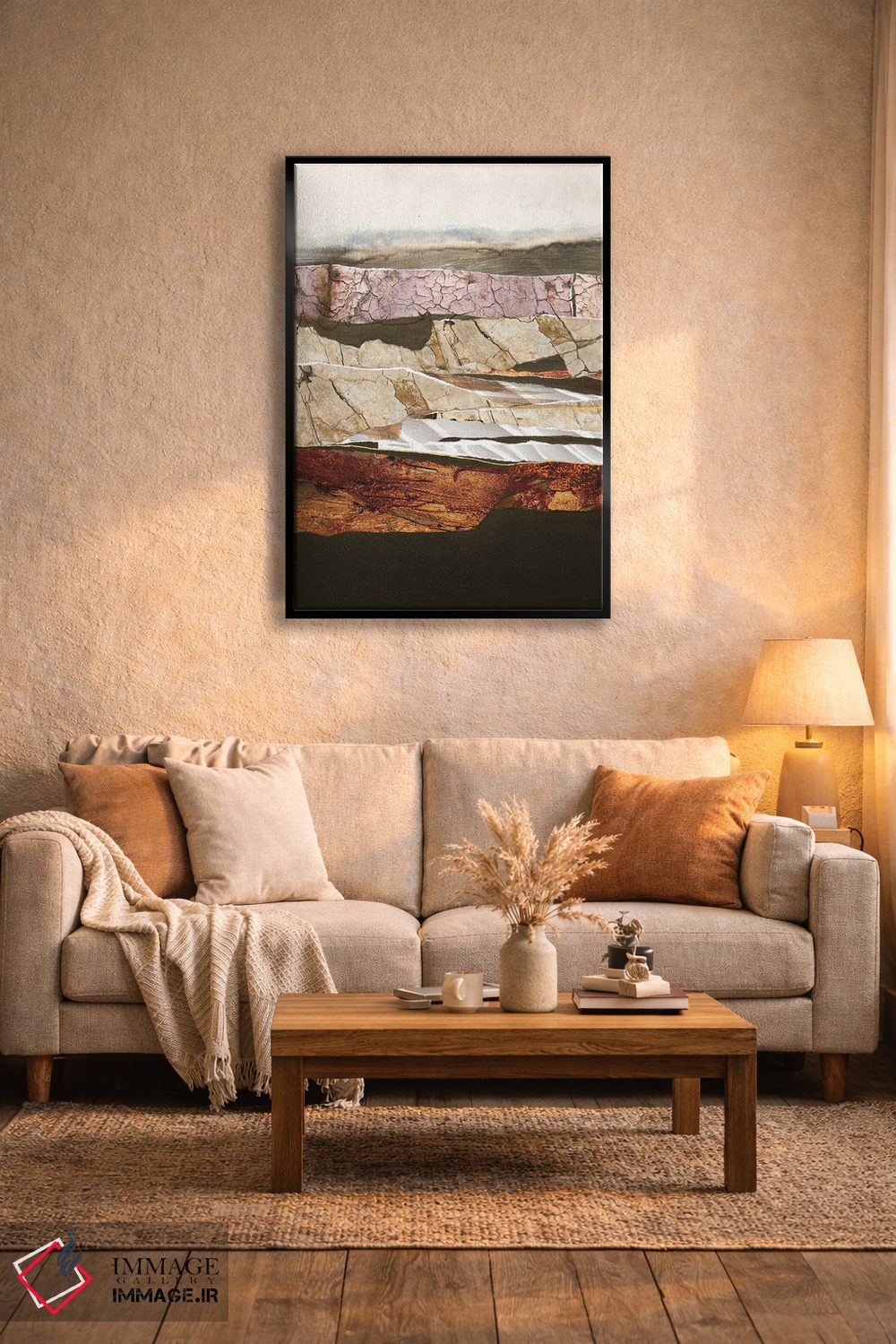 تابلو انتزاعی عنصر خاک اثر دیزاین فابریکن - D5B