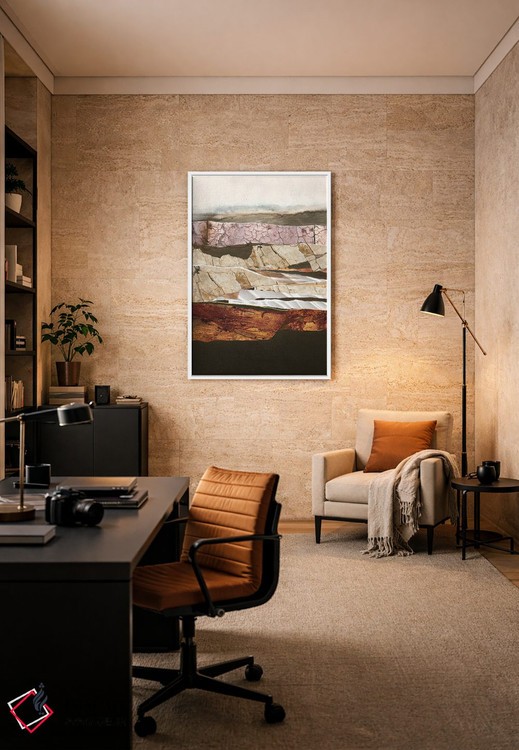 تابلو انتزاعی عنصر خاک اثر دیزاین فابریکن - D6W