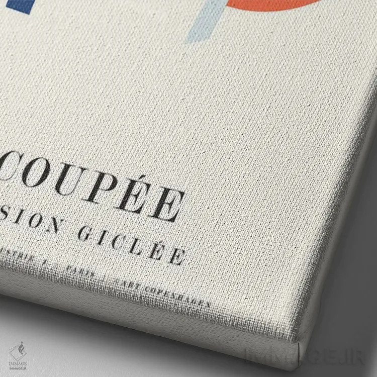 تابلو دکوراتیو گرافیک ۸ اثر دیزاین فابریکن - نمای نزدیک بافت بوم