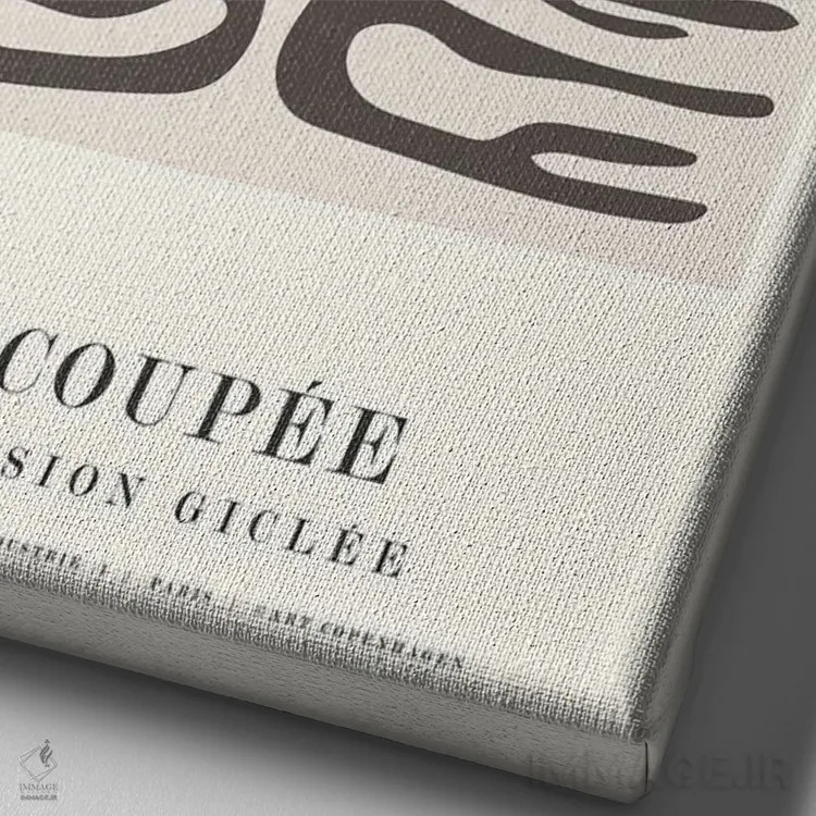 تابلو دکوراتیو گرافیک ۱۰ اثر دیزاین فابریکن - نمای نزدیک بافت بوم