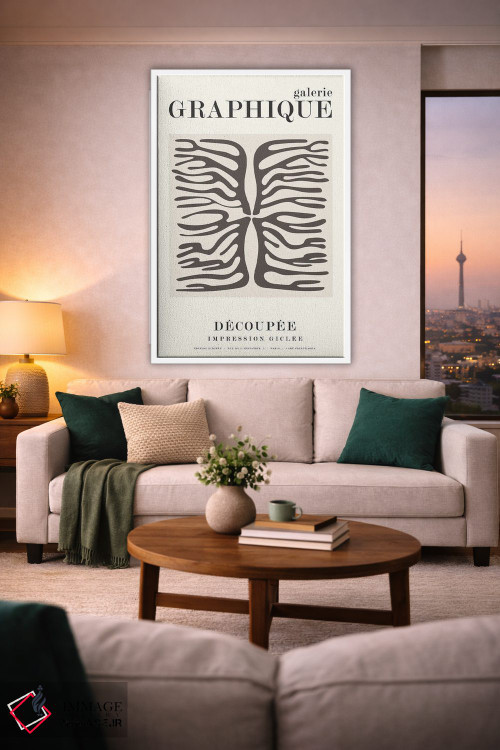 تابلو دکوراتیو گرافیک ۱۰ اثر دیزاین فابریکن - D1W