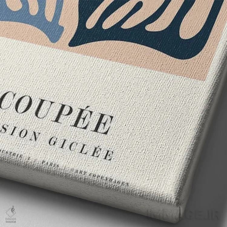 تابلو دکوراتیو گرافیک ۱۱ اثر دیزاین فابریکن - نمای نزدیک بافت بوم