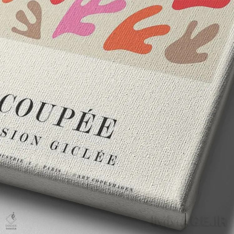 تابلو دکوراتیو گرافیک ۱۲ اثر دیزاین فابریکن - نمای نزدیک بافت بوم