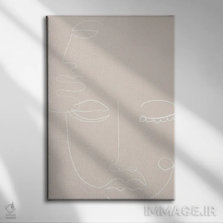 تابلو مینیمال لحظه ها ۱ اثر دیزاین فابریکن - نمای روبهرو روی دیوار