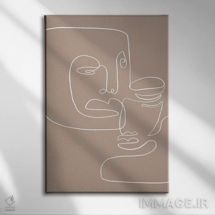 تابلو مینیمال لحظه ها ۲ اثر دیزاین فابریکن - نمای روبهرو روی دیوار