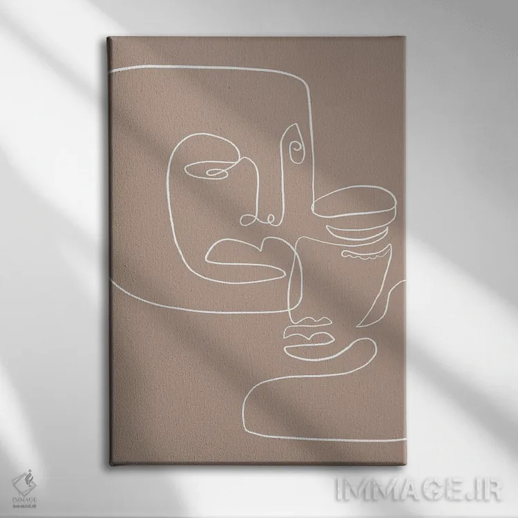 تابلو مینیمال لحظه ها ۲ اثر دیزاین فابریکن - نمای روبهرو روی دیوار