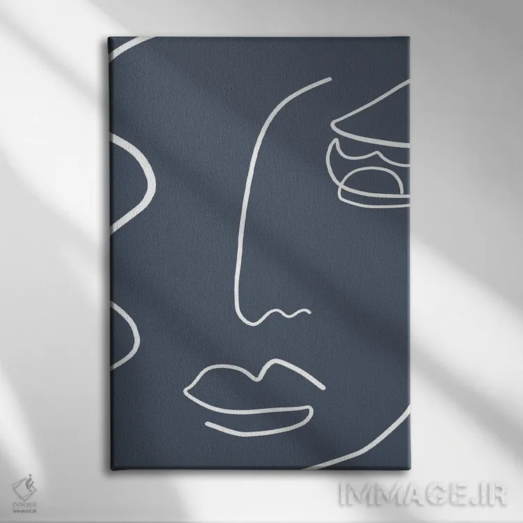 تابلو مینیمال لحظه ها ۳ اثر دیزاین فابریکن - نمای روبهرو روی دیوار