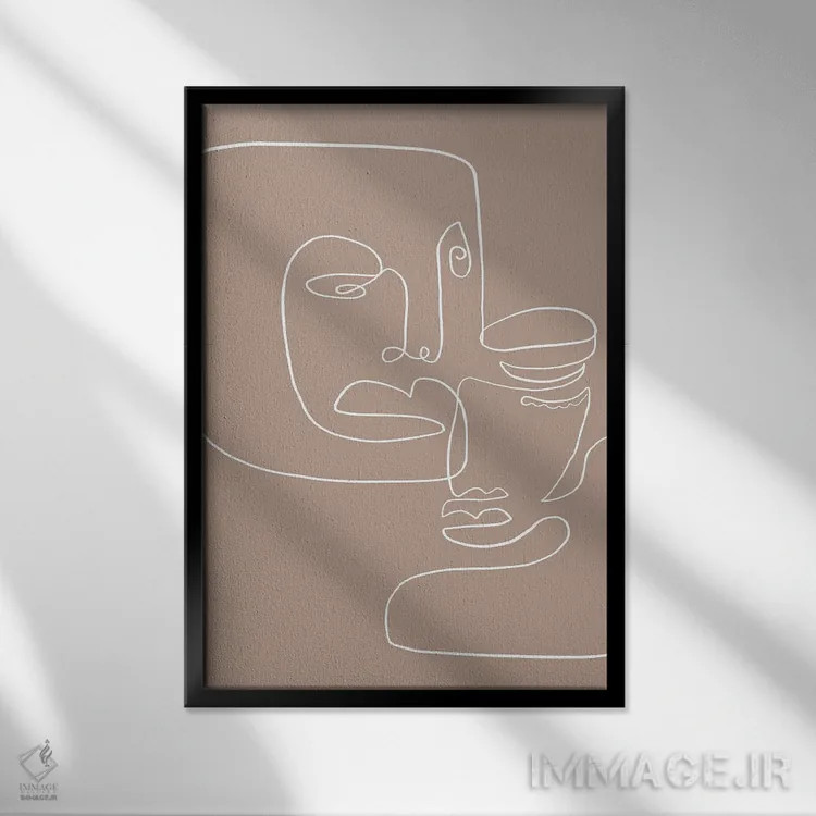 تابلو مینیمال لحظه ها ۲ اثر دیزاین فابریکن - نمای قابدار مشکی