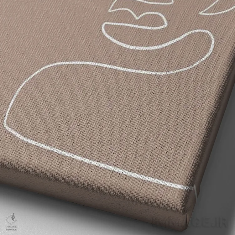 تابلو مینیمال لحظه ها ۲ اثر دیزاین فابریکن - نمای نزدیک بافت بوم