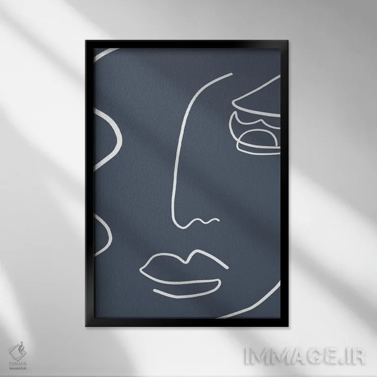 تابلو مینیمال لحظه ها ۳ اثر دیزاین فابریکن - نمای قابدار مشکی