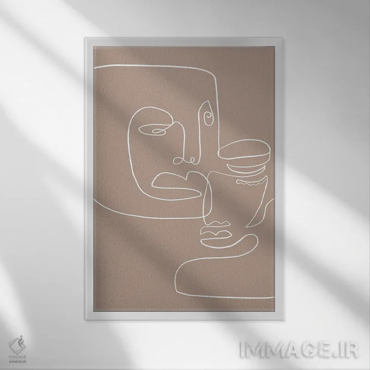 تابلو مینیمال لحظه ها ۲ اثر دیزاین فابریکن - نمای قابدار سفید