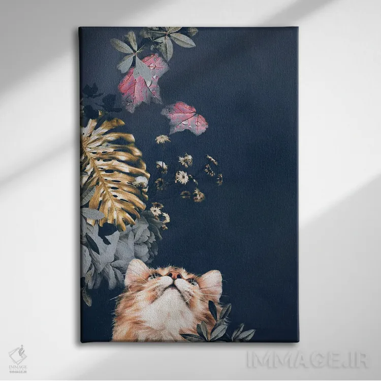 تابلو مدرن مد حیوانات خانگی ۳ اثر دیزاین فابریکن - نمای روبهرو روی دیوار