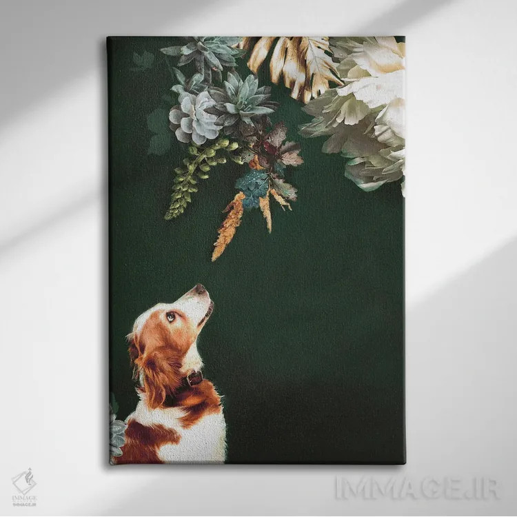 تابلو مدرن مد حیوانات خانگی ۱ اثر دیزاین فابریکن - نمای روبهرو روی دیوار