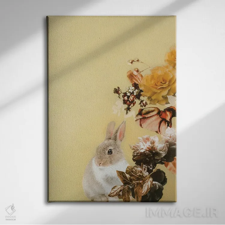 تابلو مدرن مد حیوانات خانگی ۴ اثر دیزاین فابریکن - نمای روبهرو روی دیوار