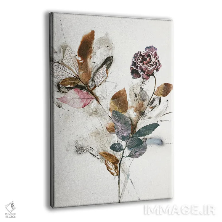 تابلو مدرن گل بازیگوش ۱ اثر دیزاین فابریکن - نمای پرسپکتیو محصول