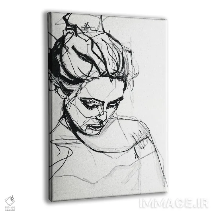 تابلو مینیمال سیلوئت ۱ اثر دیزاین فابریکن - نمای پرسپکتیو محصول