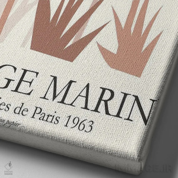 تابلو دکوراتیو مناظر دریایی ۳ اثر دیزاین فابریکن - نمای نزدیک بافت بوم