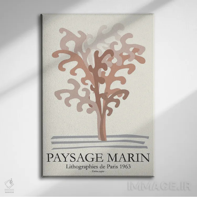 تابلو دکوراتیو مناظر دریایی ۴ اثر دیزاین فابریکن - نمای روبهرو روی دیوار