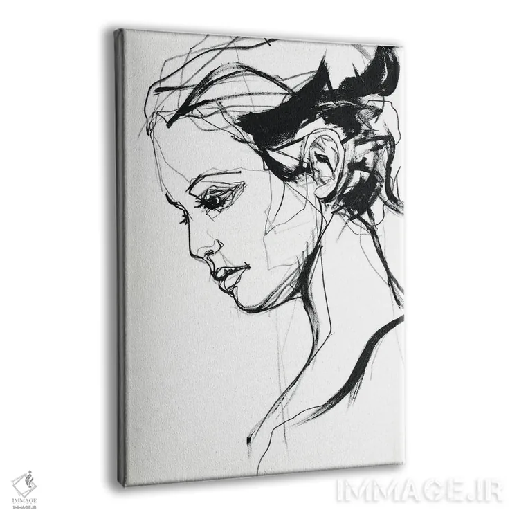 تابلو مینیمال سیلوئت ۲ اثر دیزاین فابریکن - نمای پرسپکتیو محصول