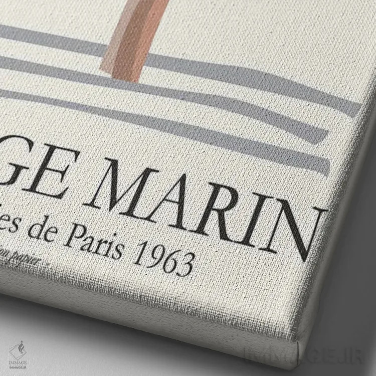 تابلو دکوراتیو مناظر دریایی ۴ اثر دیزاین فابریکن - نمای نزدیک بافت بوم