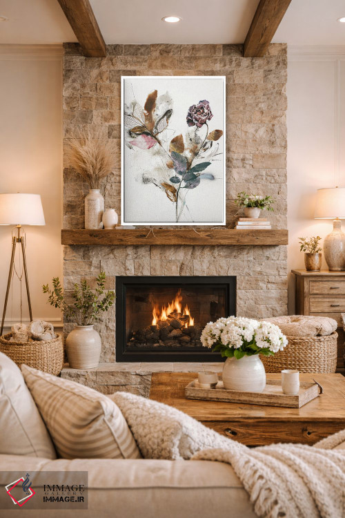 تابلو مدرن گل بازیگوش ۱ اثر دیزاین فابریکن - D1W