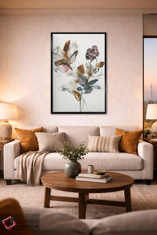 تابلو مدرن گل بازیگوش ۱ اثر دیزاین فابریکن - D2B