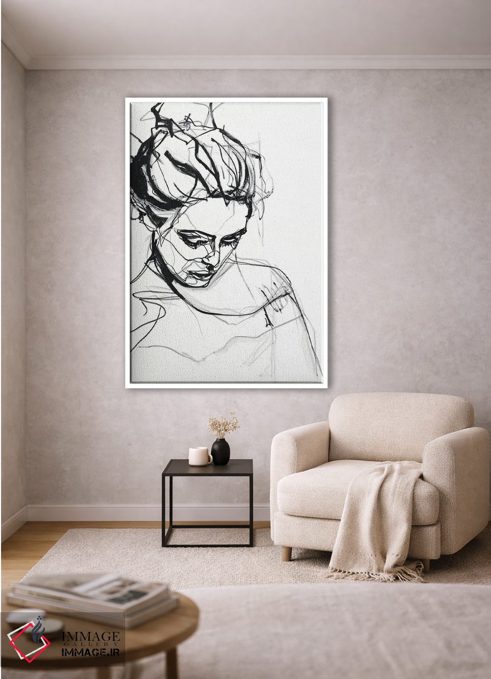 تابلو مینیمال سیلوئت ۱ اثر دیزاین فابریکن - D1W