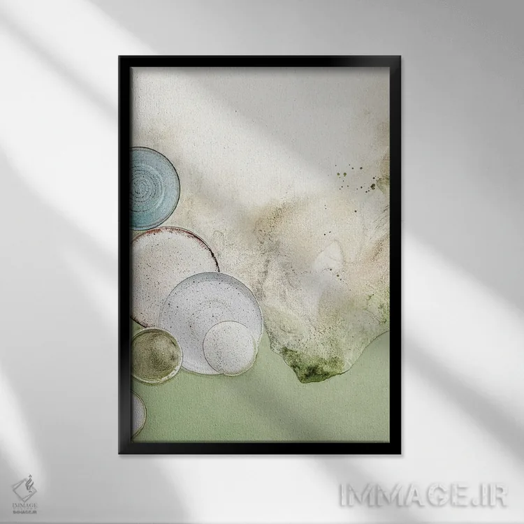 تابلو مدرن هنر طعم ۴ اثر دیزاین فابریکن - نمای قابدار مشکی